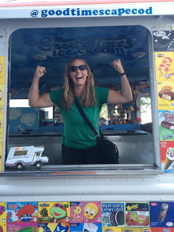 Melissa of Fresh Start Services in Cape Cod on An Ice Cream Truck